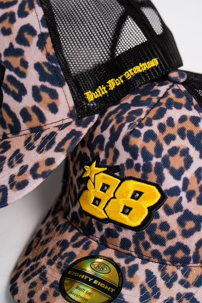 Animal print trucker