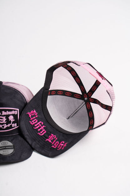 Black n roses gamuza trucker