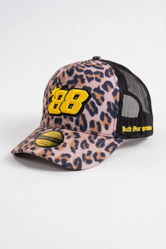 Animal print trucker